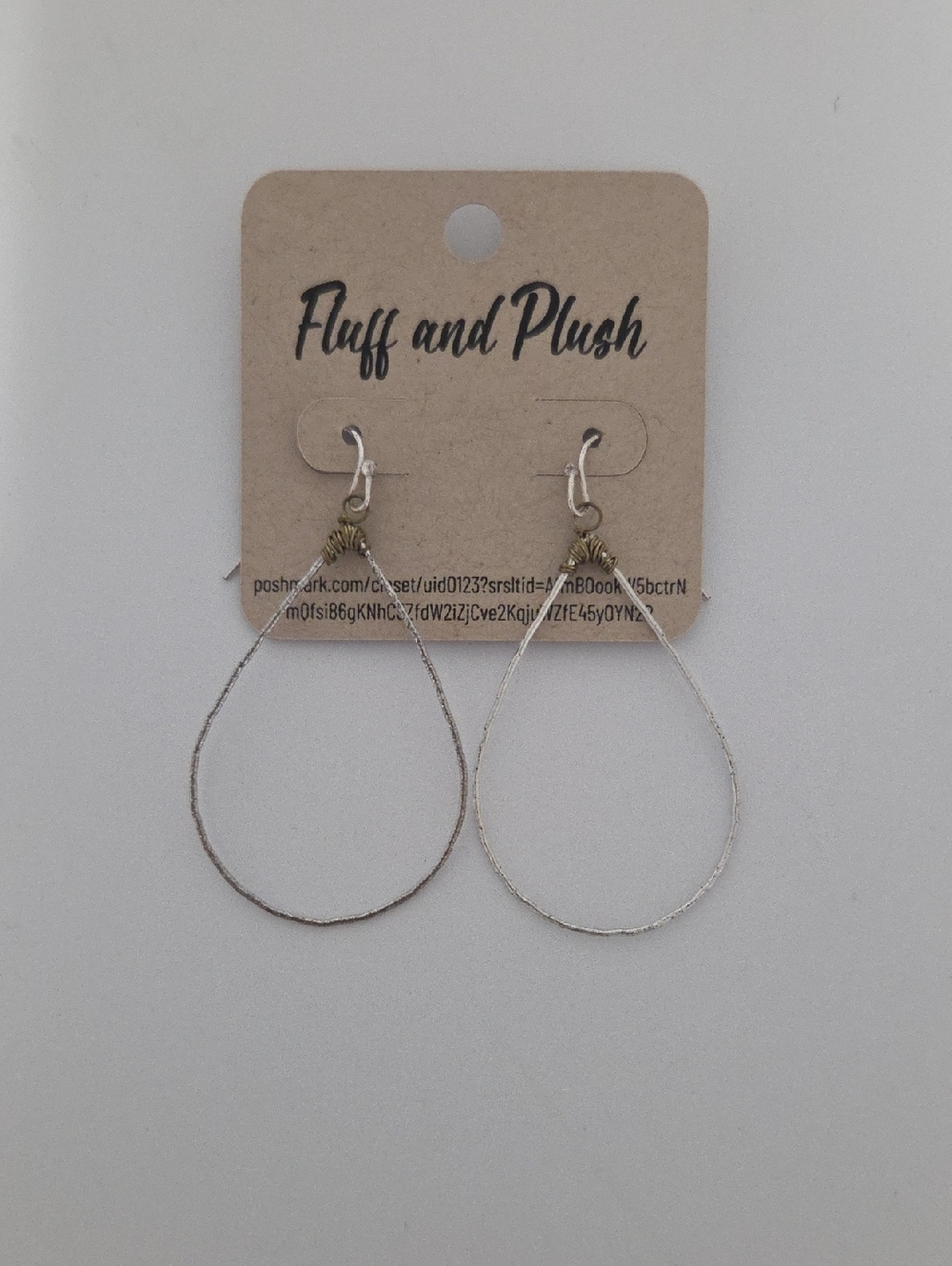 Silver Teardrop Hoop Earrings